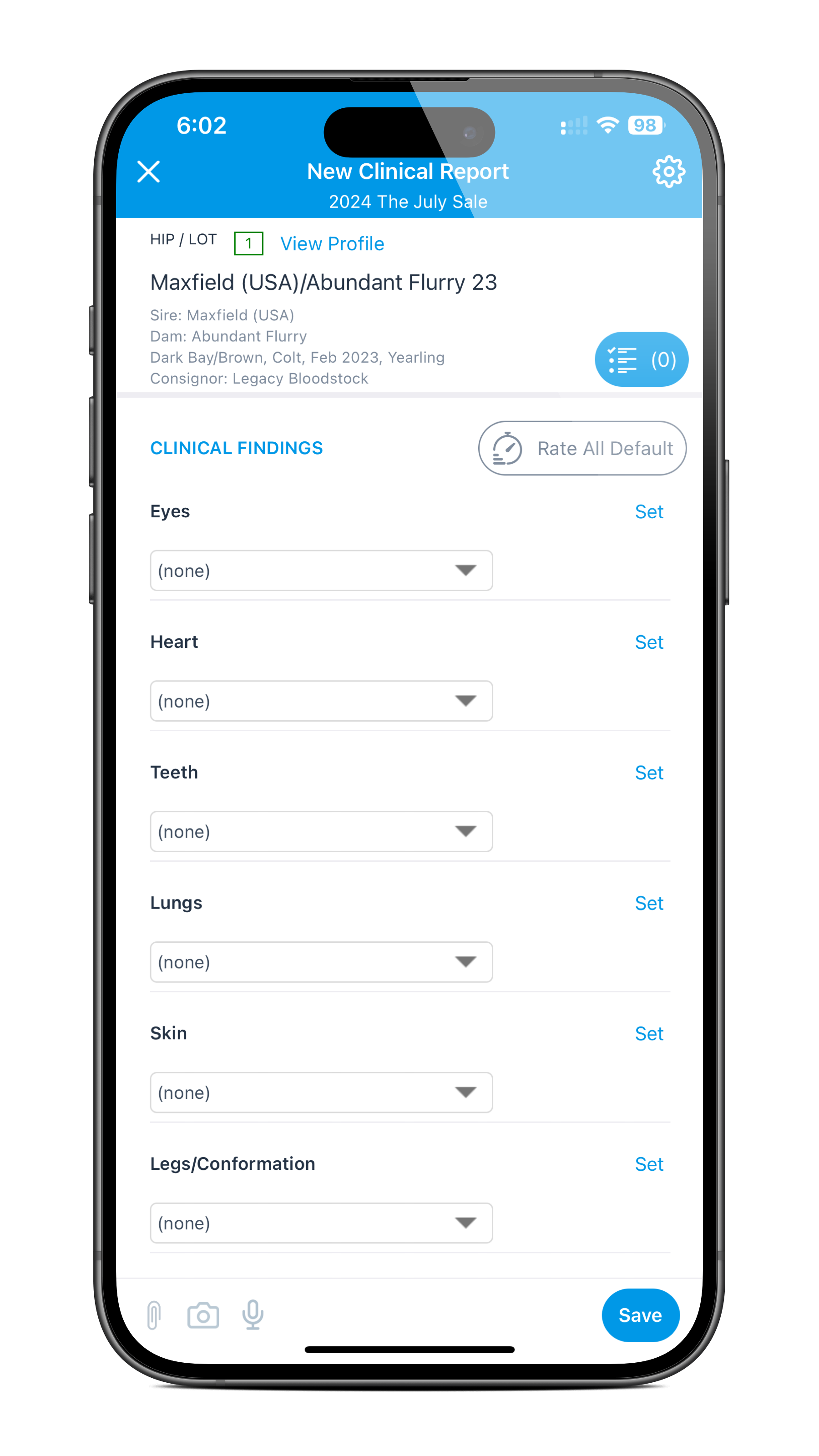 Rapport clinique - iPhone
