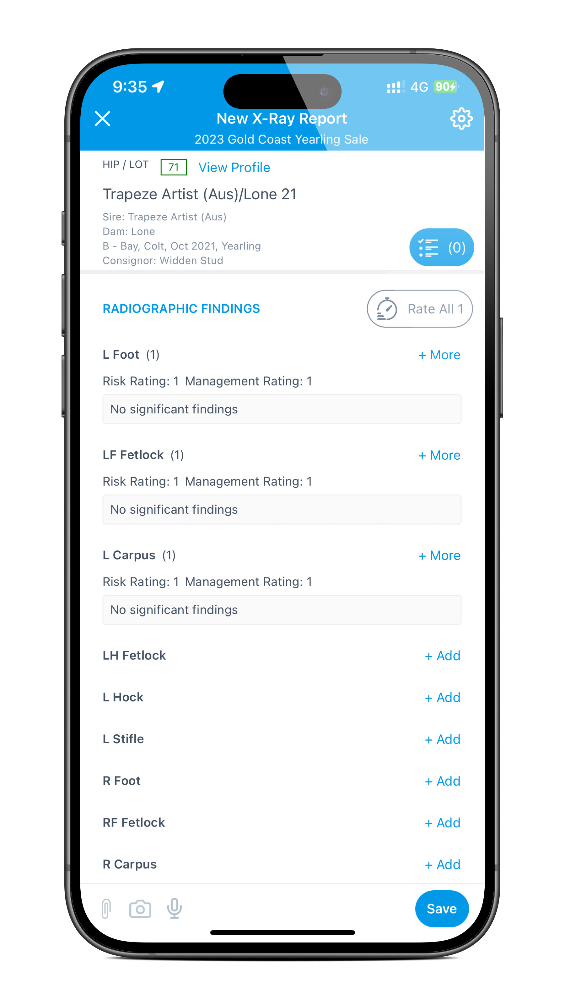 Rapport radiologique - iPhone - No Shadow